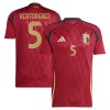 Maillot de Supporter Belgique Vertonghen 5 Domicile Euro 2024 Pour Homme